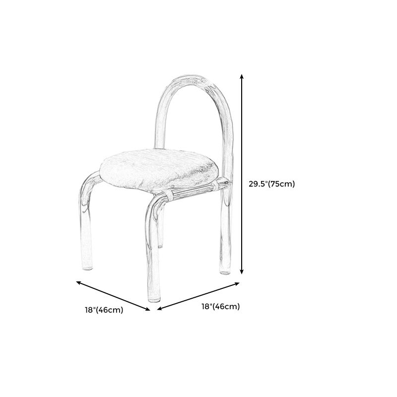 Basic Four Leg Tight Back Solid Color Accent Chair Set for Living Room