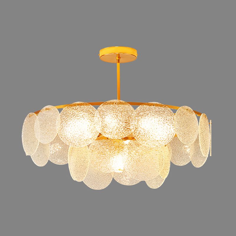 Glass Drum Flush Light Fixtures Modern Flush Mount Ceiling Lights for Living Room