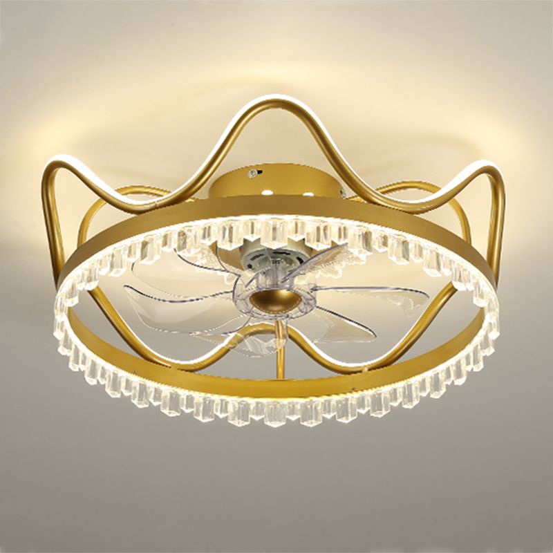 Metal Round Ceiling Pendant Modern Style 2 Lights LED Flush Light for Bedroom