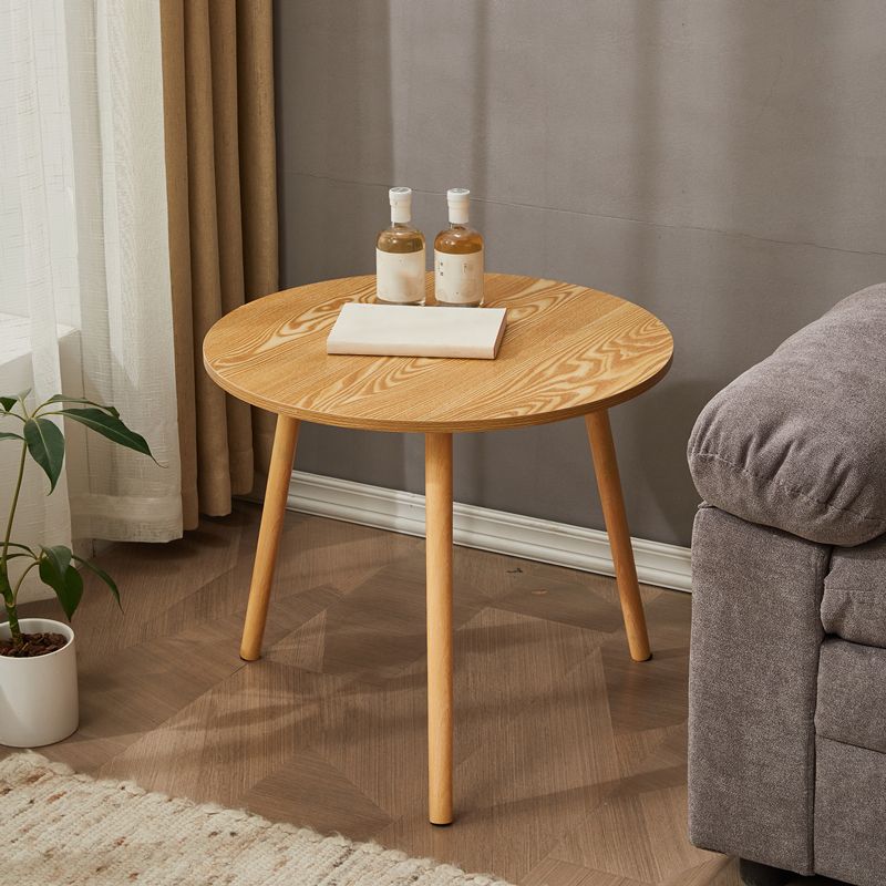 Traditional Style Cocktail Table Artificial Wood White/yellow/natural Color Coffee Table