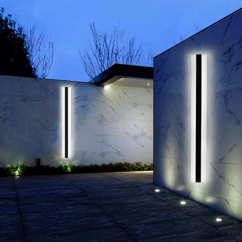 Linear Wall Lighting Modern Metal 1 Light Rustic Wall Sconces in Black