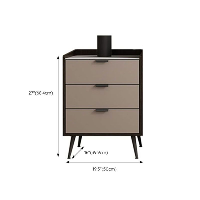 Contemporary Stone Chest Bedroom Vertical Storage Chest with Drawers