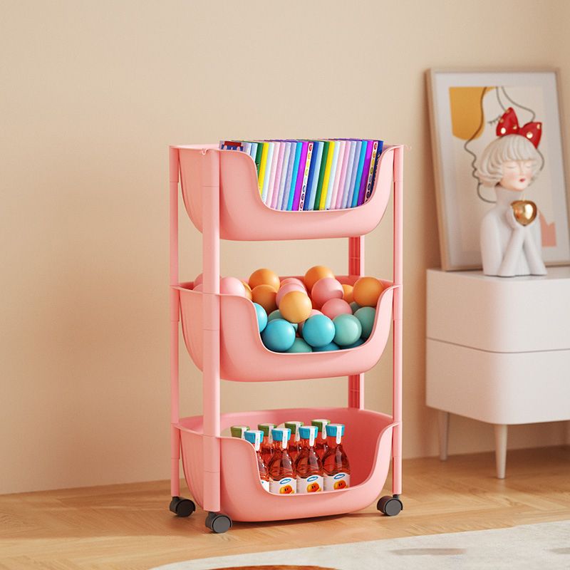 Contemporary Plastic Bookcase Standard Open Back Bookshelf with Shelves