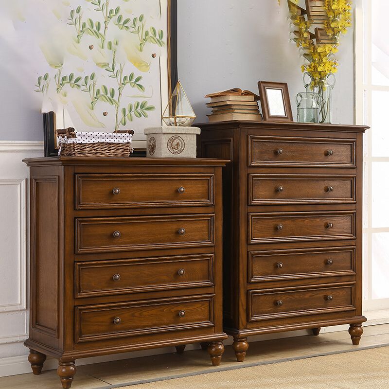 Traditional Solid Wood Storage Chest Dresser with 3/4/7 Drawers