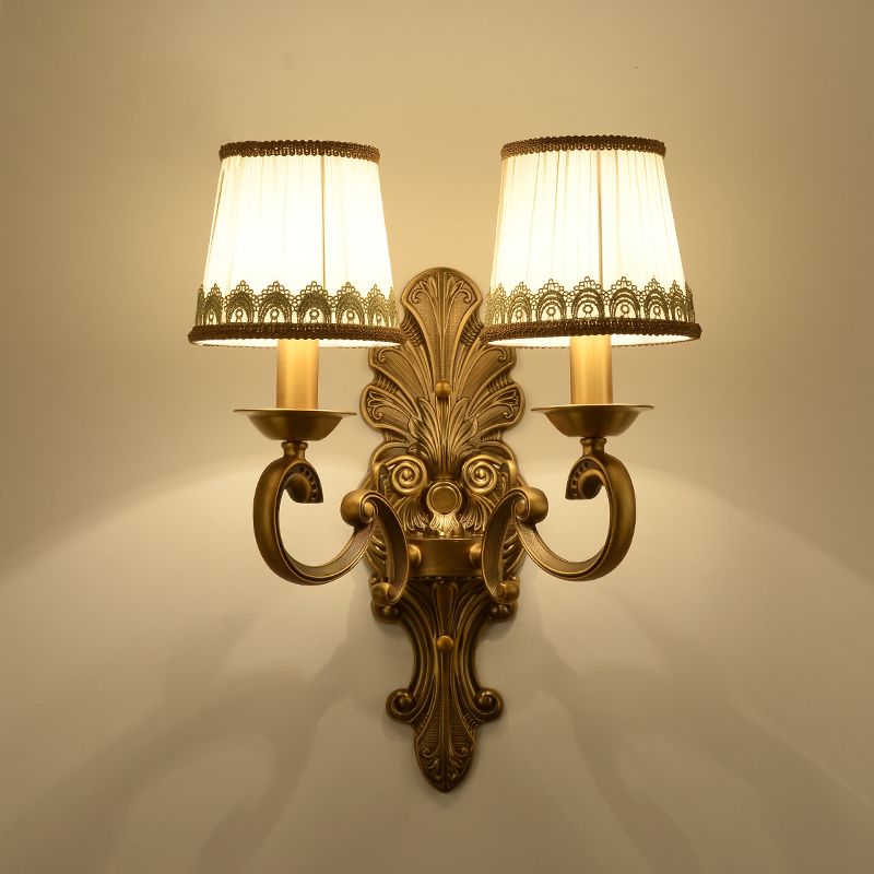 American Style Copper Vanity Light Cylinder Shape Vanity Lamp for Shower Room