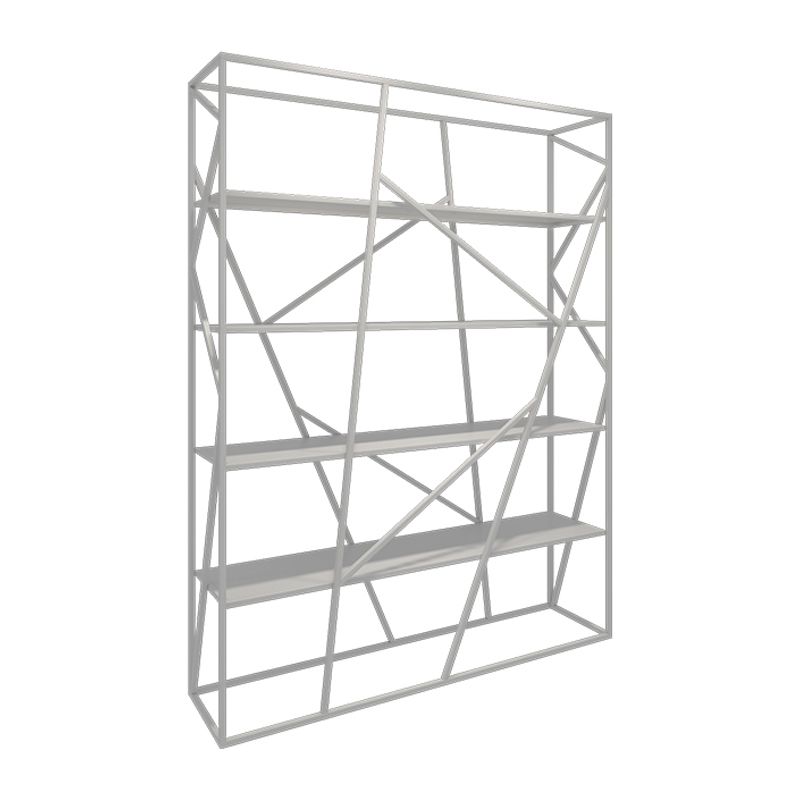 Open Metal Etagere Bookcase Contemporary Rectangular Shelf Bookcase