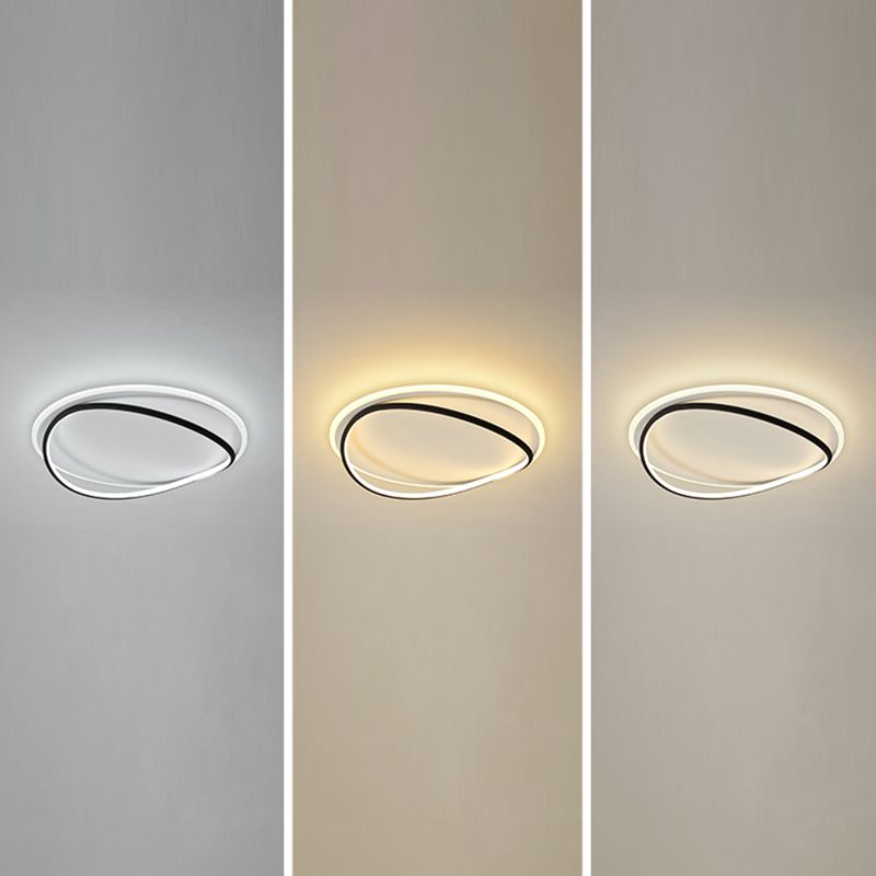 Luminaires de plafond LED à abat-jour en Silicone à géométrie de lumière encastrée moderne pour chambre à coucher