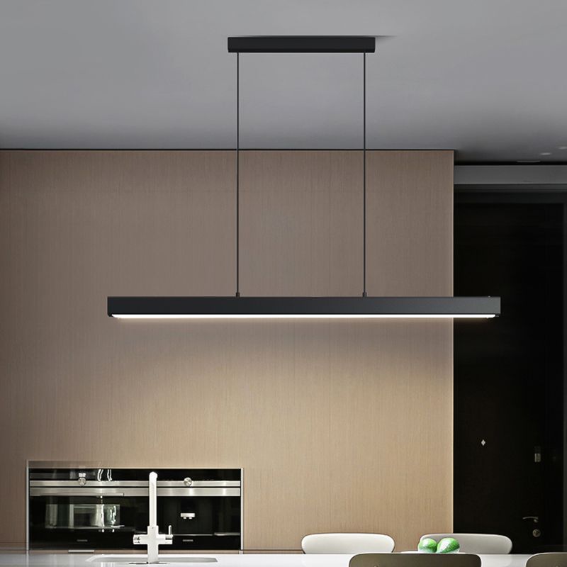 Nordic Simple Island Light armatuur rechthoek LED Dineruimte Hanglamp