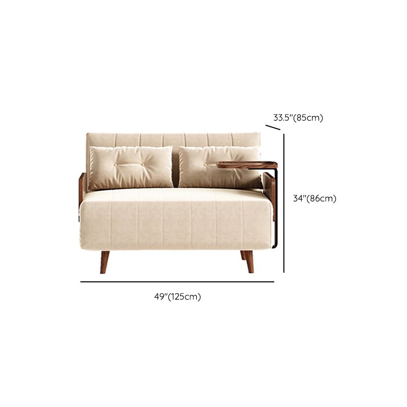 Modern Cushion Back Futon Sofa Bed Pillow Included Sleeper Sofa