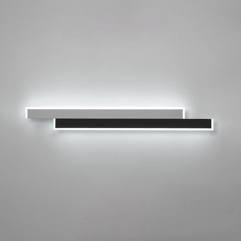 Contemporary Style Linear Wall Light Fixtures Metal 2 Lights Led Wall Mount Lamp