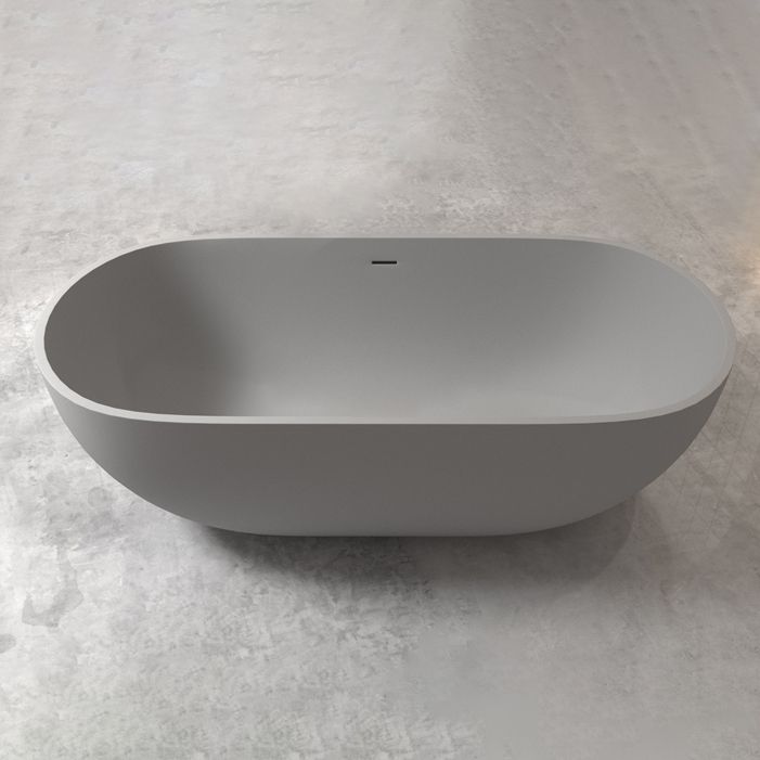 Modern Stone Bathtub Freestanding Soaking Bathtub , 29.53-inch Tall