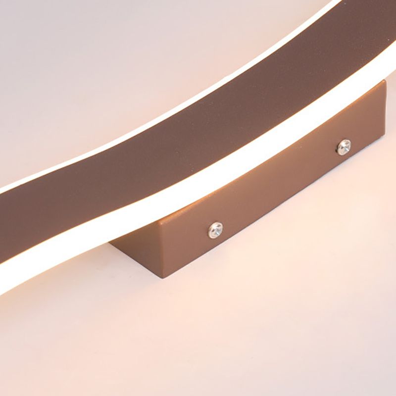Luce a parete a forma lineare Metal in stile moderno 1 luce di applique per doccia