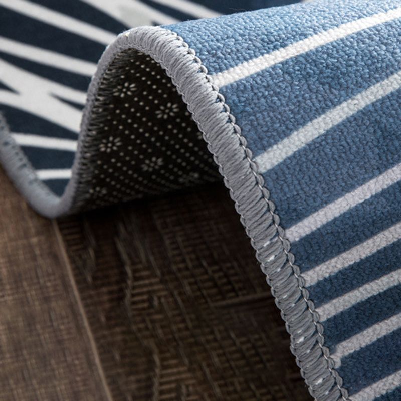 Gray Modern Carpet Polyester Graphic Area Carpet Washable Carpet for Living Room