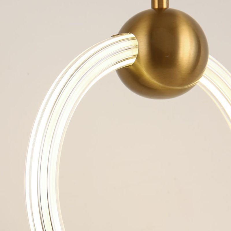 Modern Gold Pendant Light Metal Geometric Hanging Pendant for Living Room