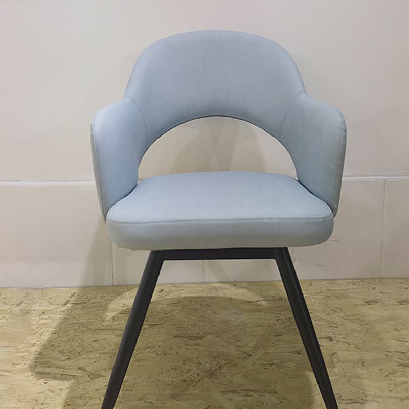 Contemporary Style Arm Chair Open Back Dining Room Chair for Home