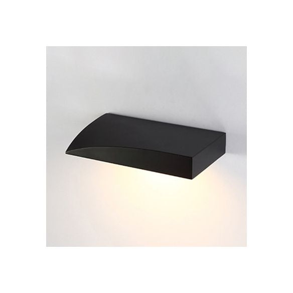 Modernismo in stile curvo con lampada da parete con fonce curvo metallo 5,5 "/10" Larghezza LED LAMPAGNO SALO DEL SOGGIORNO in nero/bianco
