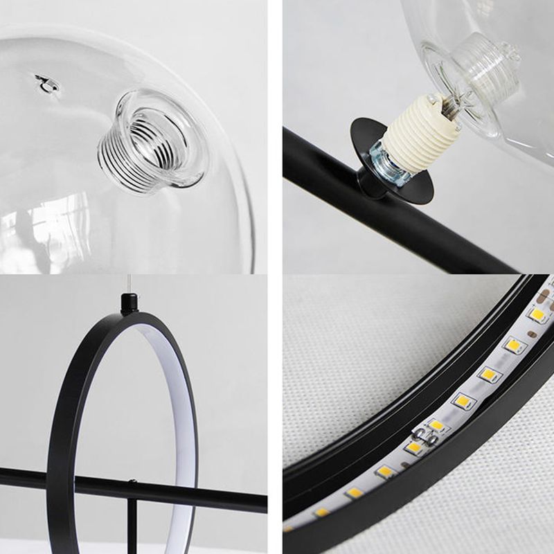 Luce a soffitto dell'isola in stile Nordico Clear Clear Spherical Island lampadario con tonalità di vetro