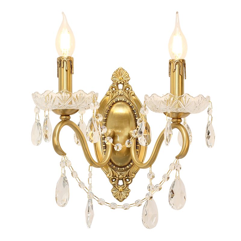 Kristall Kerze Wandleuchte Moderne Stil Multi -Lichter Wandmontagelampen