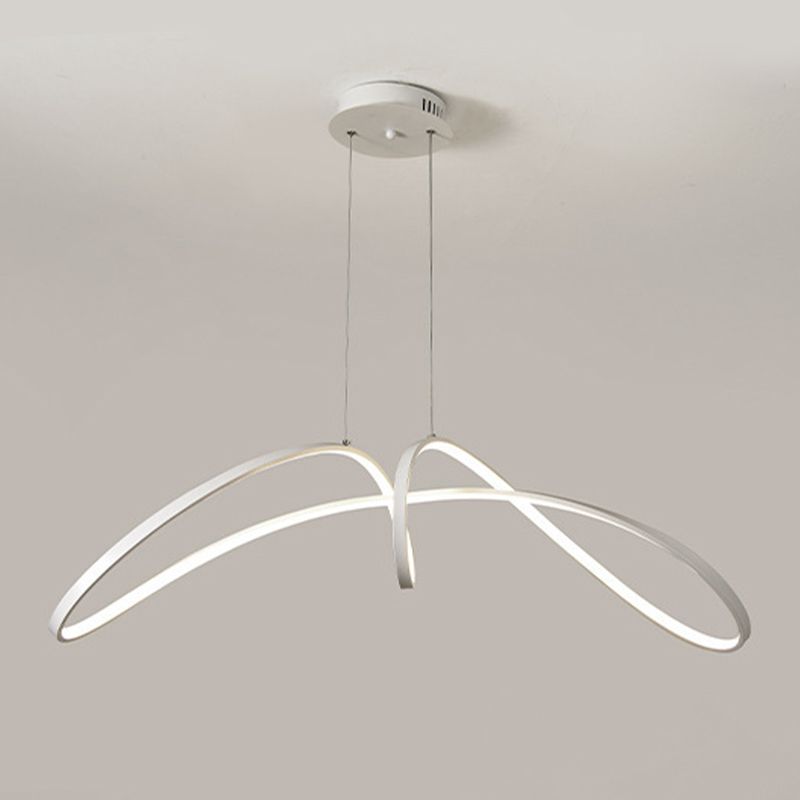 LED White/Black Ceiling Light Contemporary Kitchen Island Lighting for Room