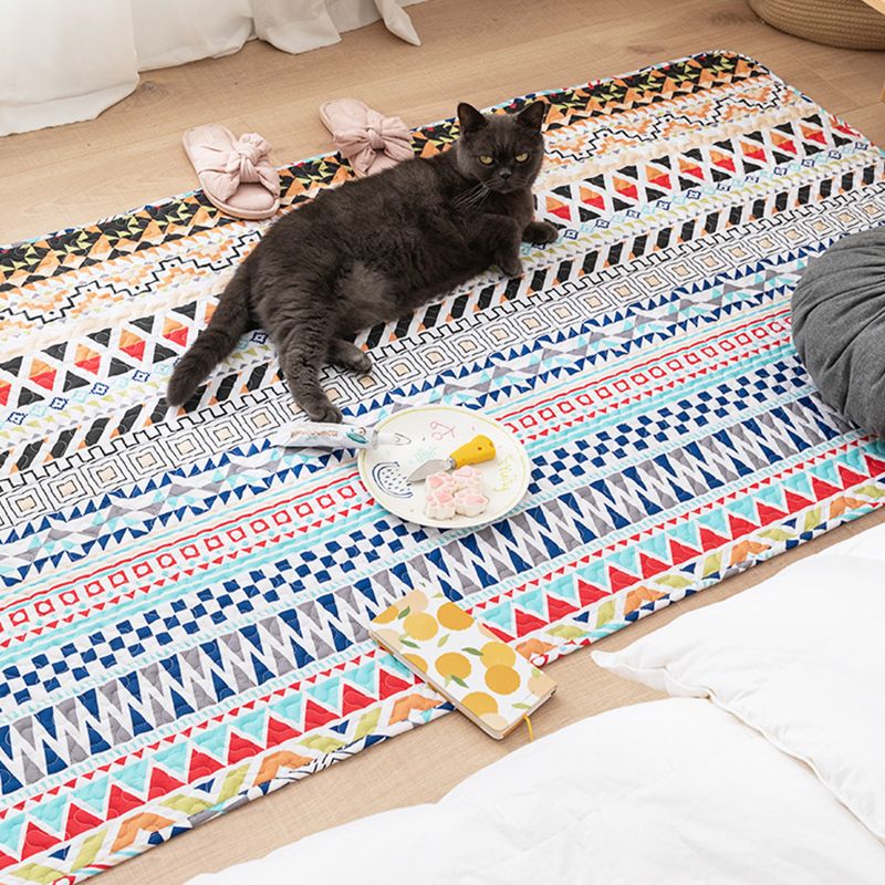 Comfort Western Rug Multi Colored Floral Printed Carpet Anti-Slip Pet Friendly Area Rug for Room