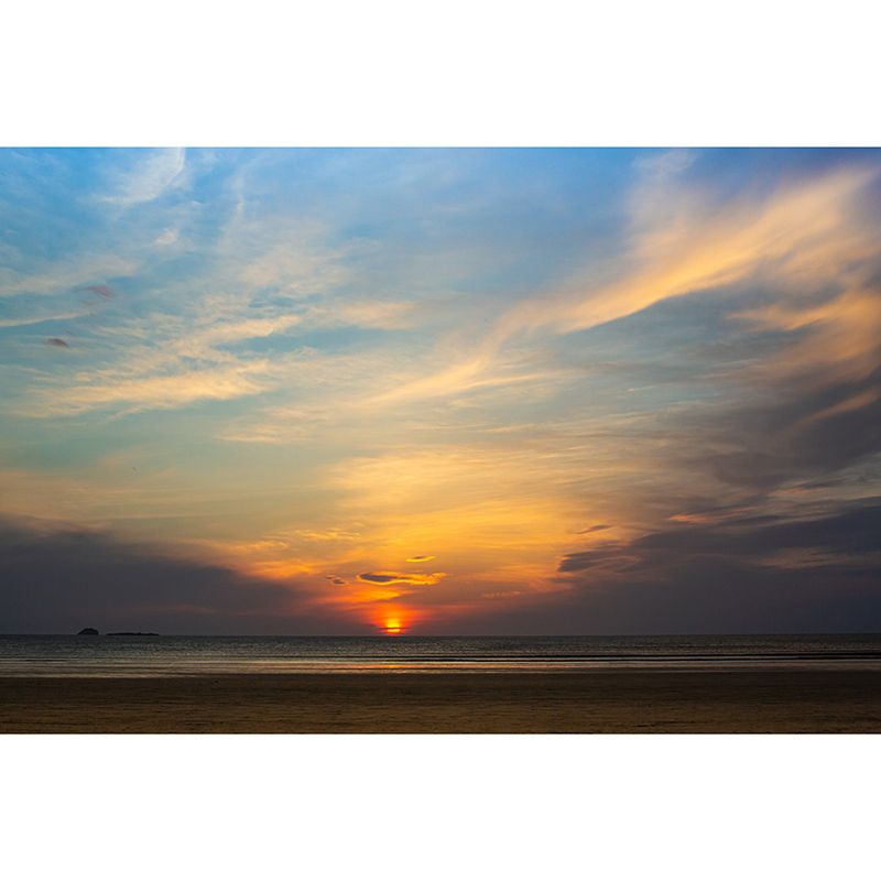 Seaside View Murals Environment Friendly Wallpaper for Sitting Room Wall Decor