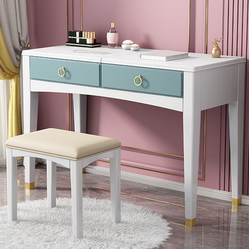 39.37" One Drawer Vanity Table Flip Single Mirror Dressing Table