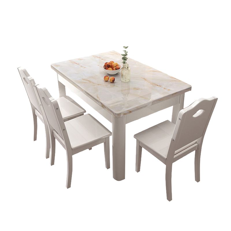 Rectangle Dining Room Table Solid Wood Base Dining Room Dinner Kitchen Table