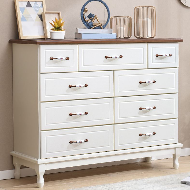 Modern Style Wooden Chest Bedside Storage Chest with Ceramic Handle