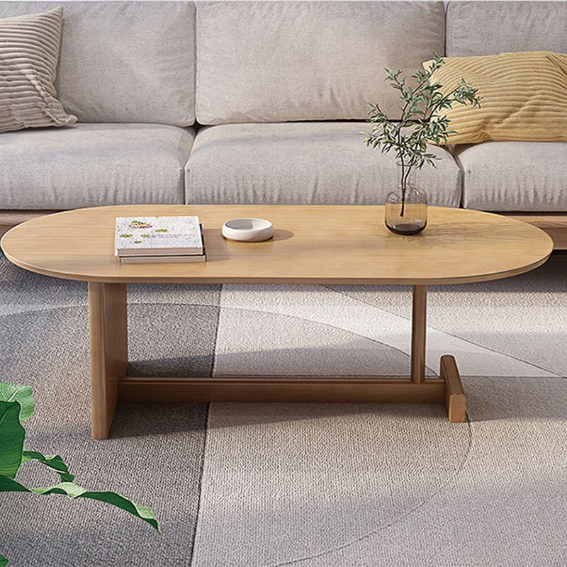 Brone Solid Wood Coffee Table Living Room Trestle Coffee Table