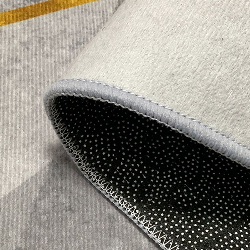 Atrovirens Washable Carpet Leisure Contrast Panel Area Rug Polyester Area Carpet for Living Room