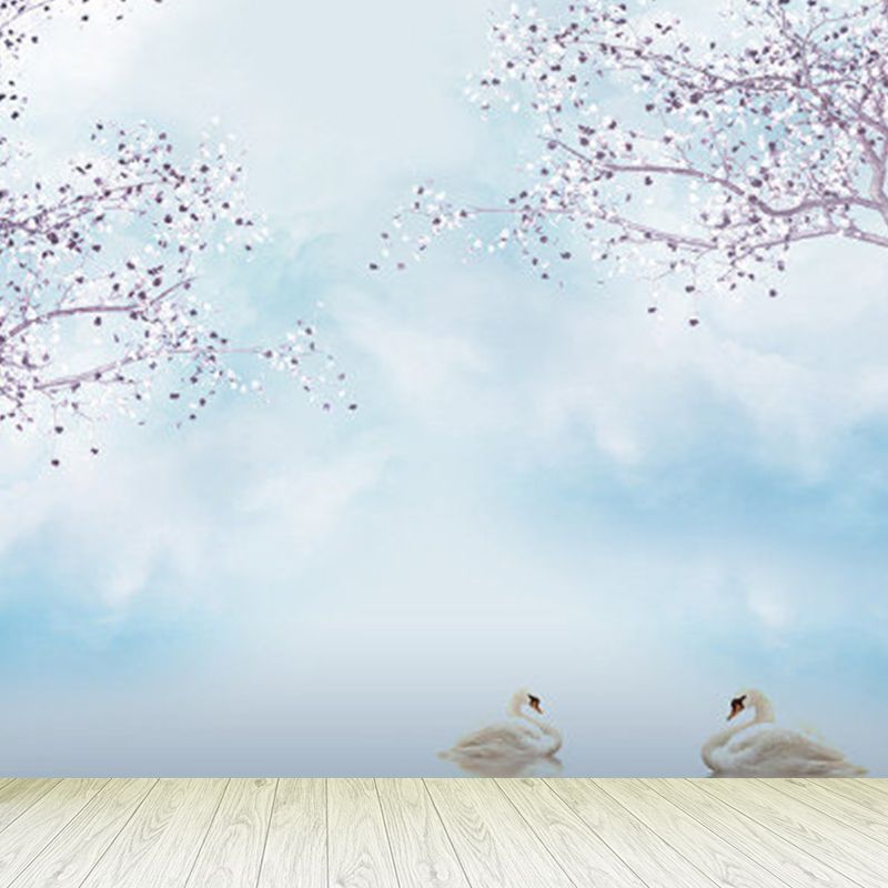 Non-Woven Decorative Wall Mural Modern Cartoon Animals Wall Covering for Living Room