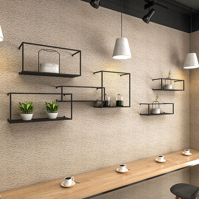 Metal Floating Bookcase Modern Style Wall Mounted Bookshelf for Home Office