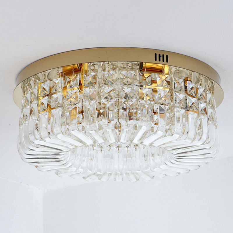 Crystal Geometric Flush Mount Lighting Contemporary Flush Mount Fixture