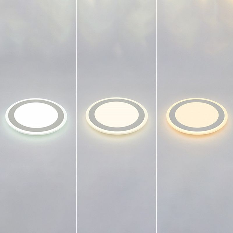Acrylic Disk Flush Mount Ceiling Light Minimalist White LED Flush-Mount Light Fixture