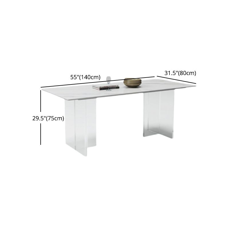 Modern 1/4/5/7 Pieces Dinette Set with Sintered Stone White Table Dining room Set