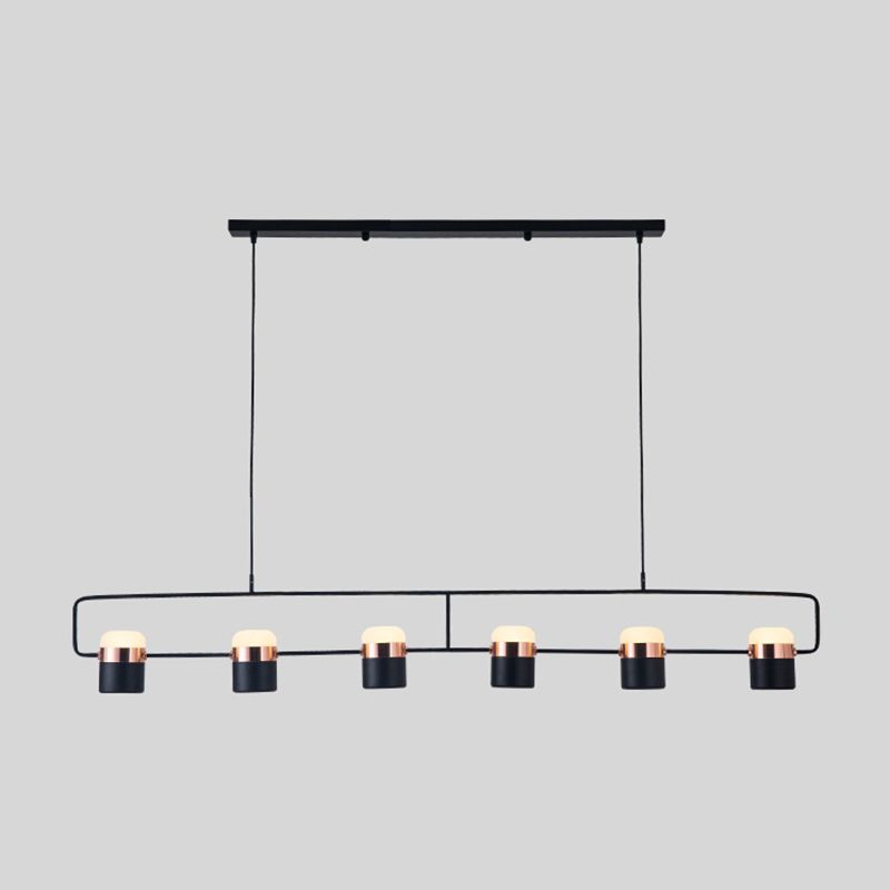 Contemporary Style Cylinder Island Lighting Ideas Metal Island Light Fixtures