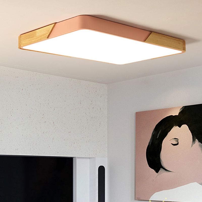 1 Light Geometric Flush Mount Contemporary Metal Ceiling Light Fixture