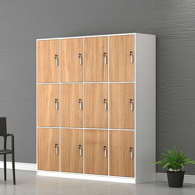 Natural Finish Indoor Cabinet Contemporary Storage Cabinet with Hinged Door