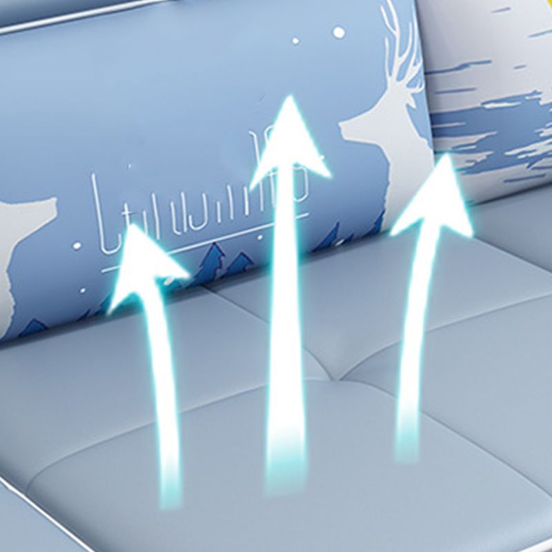 57" Wide Scandinavian Sectional Sofa Reversible Leather Sectional