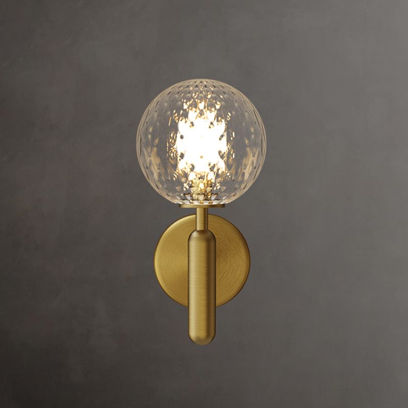 Modern Style Global Wall Sconce Lights Glass 1 Light Wall Mount Lighting for Bedroom