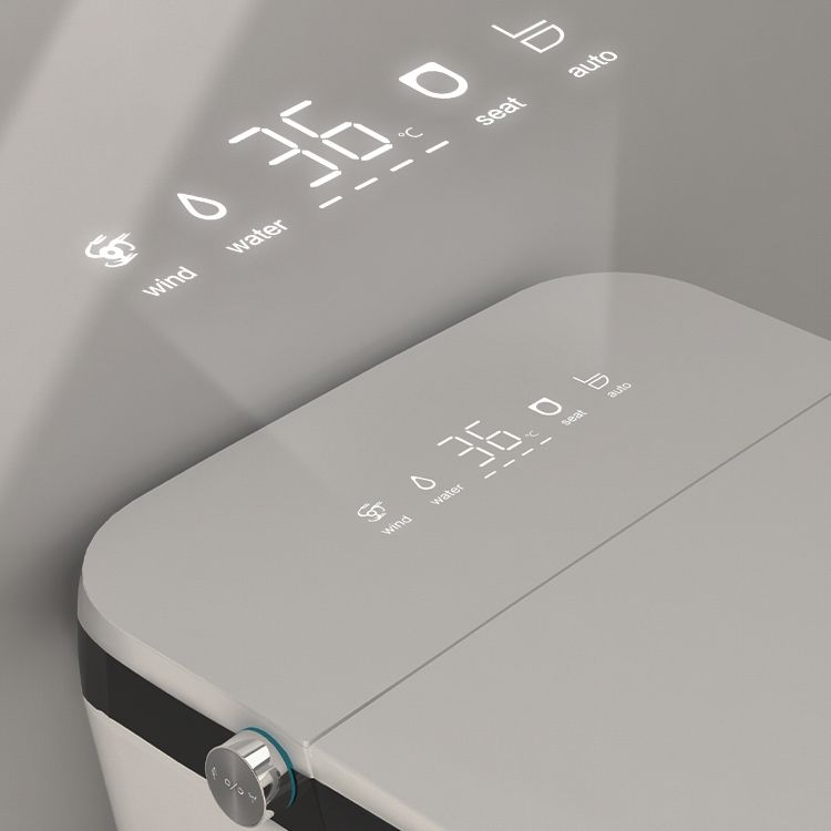 Contemporary White Elongated Water Pressure Control Dryer Floor Mount Bidet