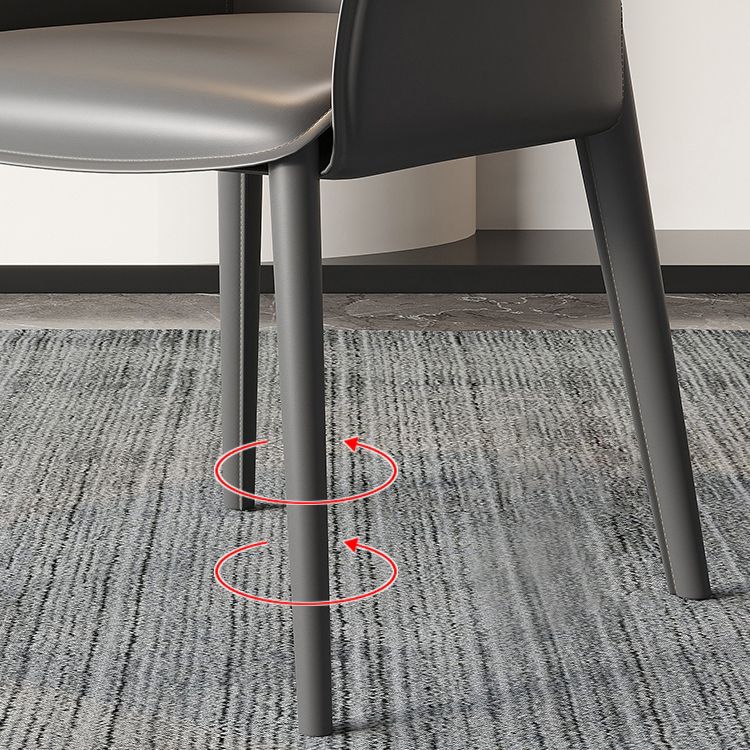 Contemporary Metal Dining Room Chair Leather Dining Chairs for Home Use