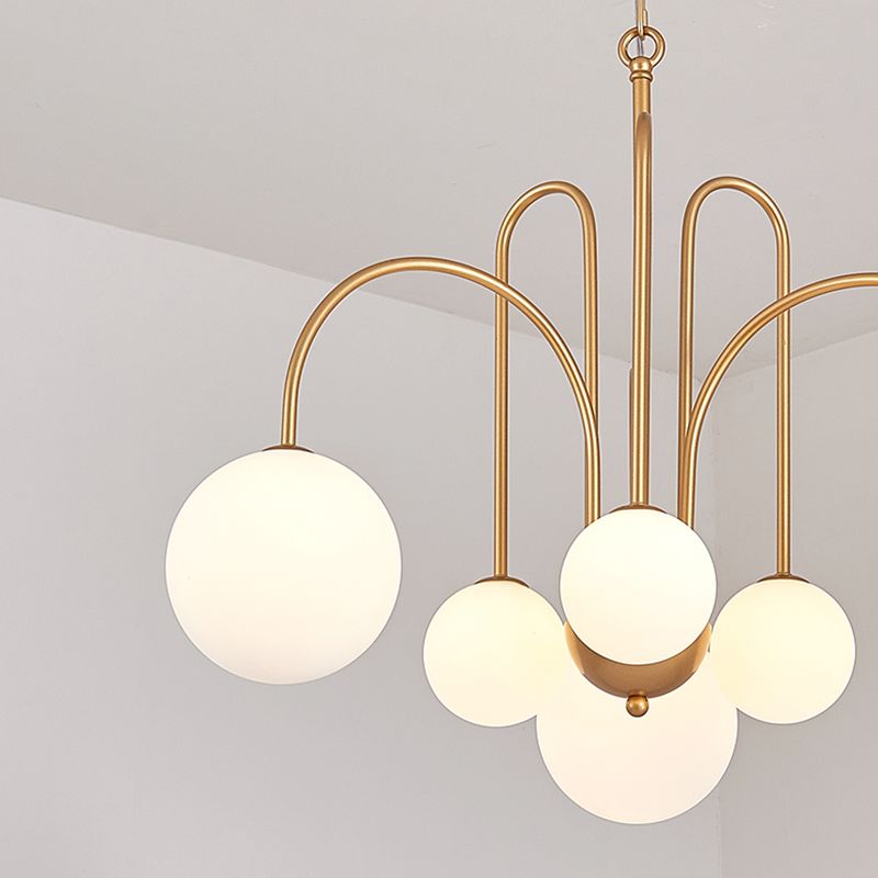 Modern Metal Chandelier Light Fixtures Multi-Head Hanging Pendant Lights for Bedroom