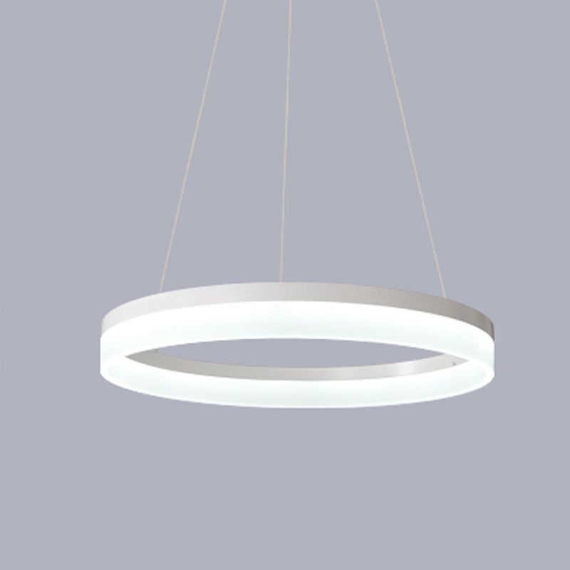 Single Tier Pendant Light Fixture Modern Circular Chandelier Lighting