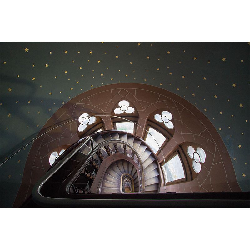 Spiral Staircase Mural Wallpaper Custom-Made Wall Covering for Meeting Room
