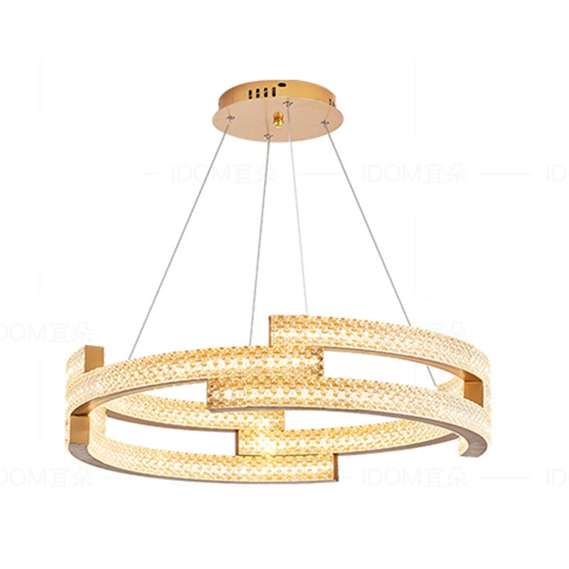 Nordic Style Circle Chandelier Metal LED Chandelier Pendant for Dining Room
