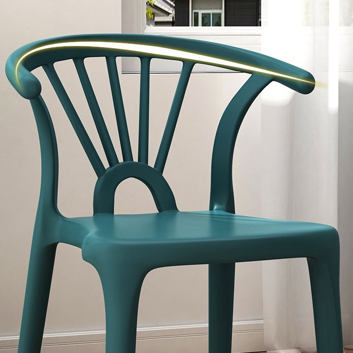 Sedia a braccio di plastica moderna per casa sedia da pranzo per le braccia