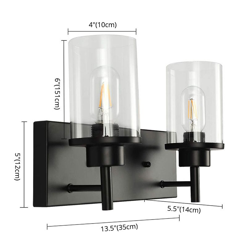 Amerikaanse stijl ijdelheid spiegel verlichting metaal industriële ijdelheid muur verlichtingsarmaturen voor badkamer