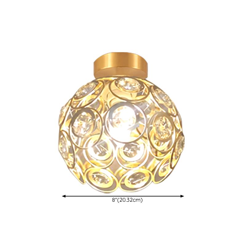 Contemporary Creative Ceiling Lamp Crystal Flush Mount Light Fixture for Bedroom
