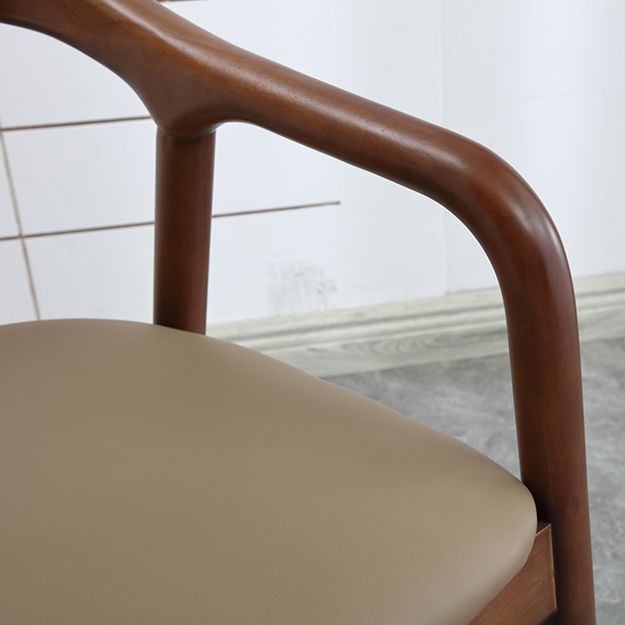 Chaise de salle à manger contemporaine en bois massif, chaise d'appoint à dossier ouvert pour la maison